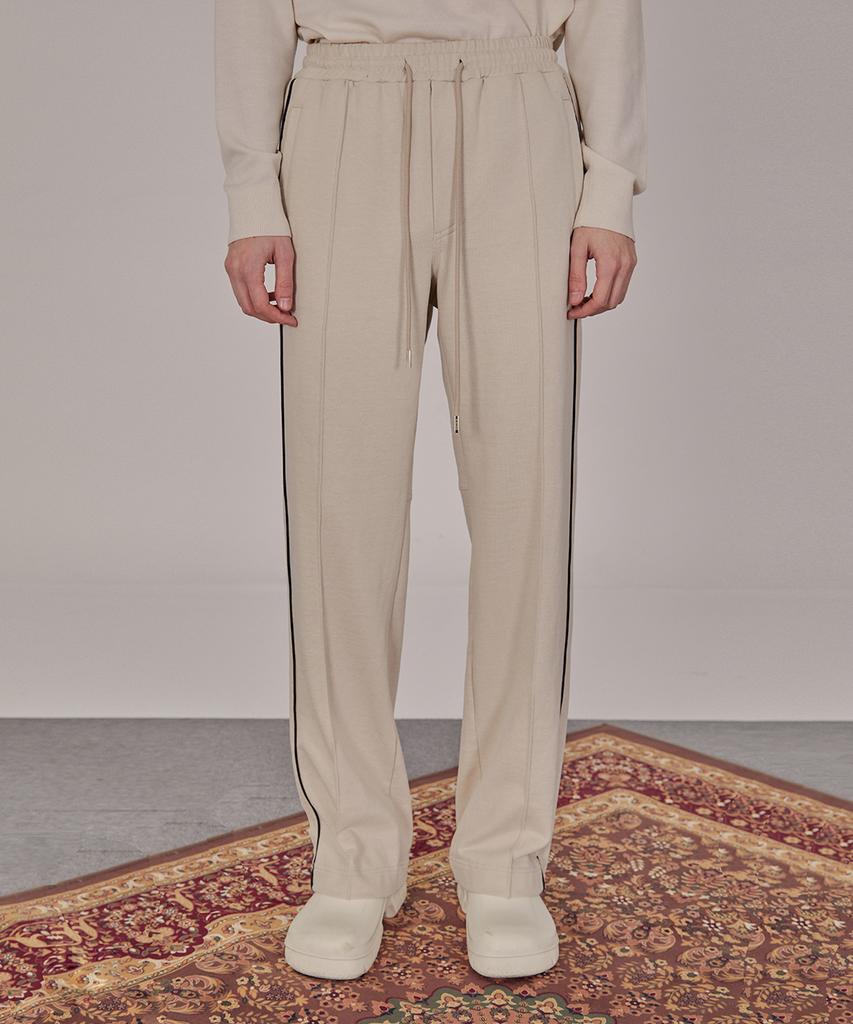 KIMYUNG Side Line Sweatpants Sand Beige