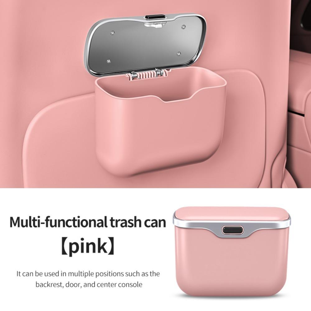 Waterproof Car Trash Can Solid Color Car Organizer Box Auto Interior Accessories