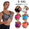 Plus Size Zip Sports Bra - Wirefree Shockproof Yoga & Running Vest