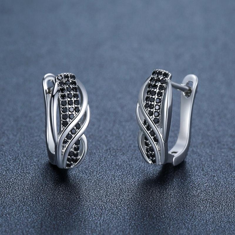 Black Awn Черные ювелирные серьги для женщин, подарочные серьги-кольца