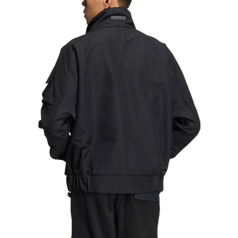 Adidas Originals IM Jackets Men's Black Stand Collar Moderate Straight Fit HE6606