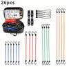 Set of 26 Premium Quality Elasticated Ropes With Hooks Luggage Rope Set Set Of Tie Down StrapsTent Ball Rope