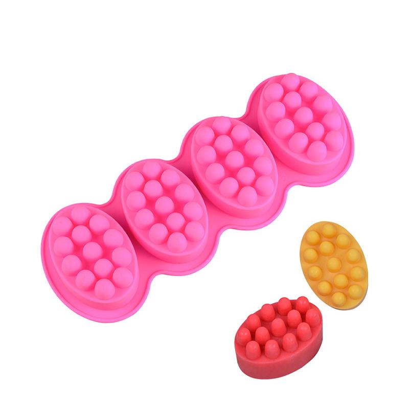 LMETJMA 3D Silicone Massage Bar Soap Molds Handmade Soap Molds for Soaps Making DIY Hair Scalp Brush Soap Bar Molds JT356