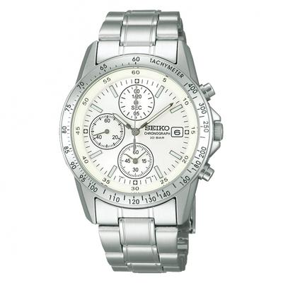 [Часы Seiko] Часы Seiko Selection мужские кварцевые часы-хронограф SBTQ039 серебристые