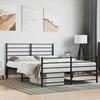 Metal Bed Frame without Mattress Black 160x200 cm