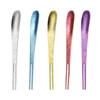 Food-Grade Titanium Fruit Fork - Elegant Ice Flower Design for Outdoor & Home Use