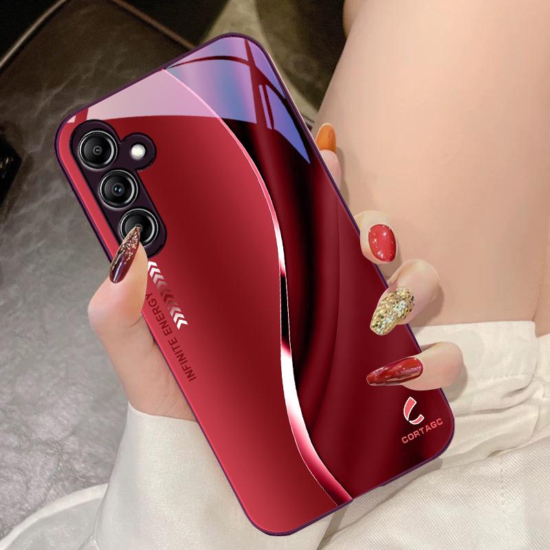 Закаленное стекло Чехол для телефона для Samsung Galaxy A14 4G 20 30 52 20S 21S 22 A25 32 33 34 42 50 51 53 54 70 71 5G Liulian Лунный Серебристый