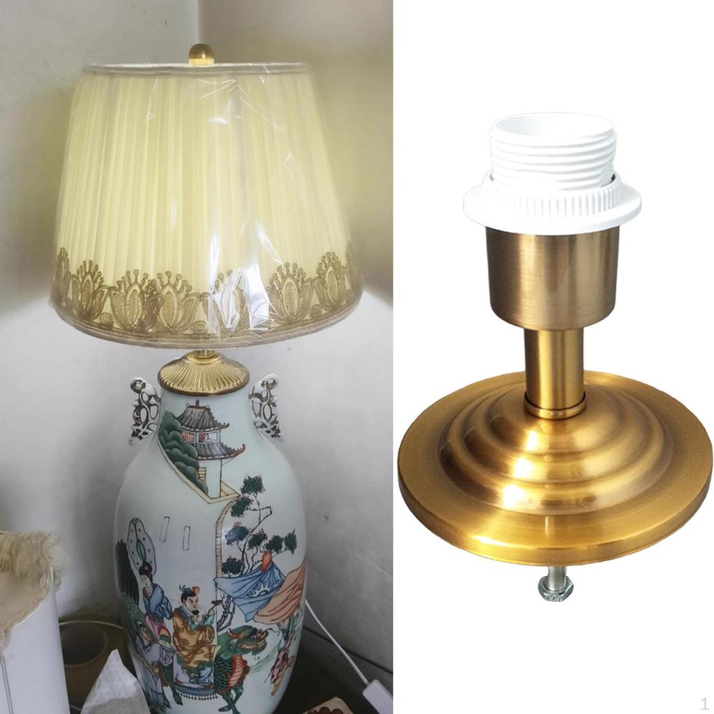 Desk Lamp Holder Fixed Base,Ceramic Bottle Part Metal Lighting Accessories DIY Creative E27 Modified