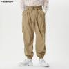 Мужские повседневные брюки гаремы с эластичным поясом, длинные, карго