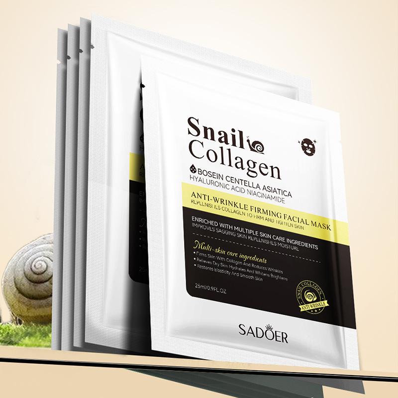 Маска с улиткой SADOER Collagen Anti-Wrinkle Firming Fine Skin Mask