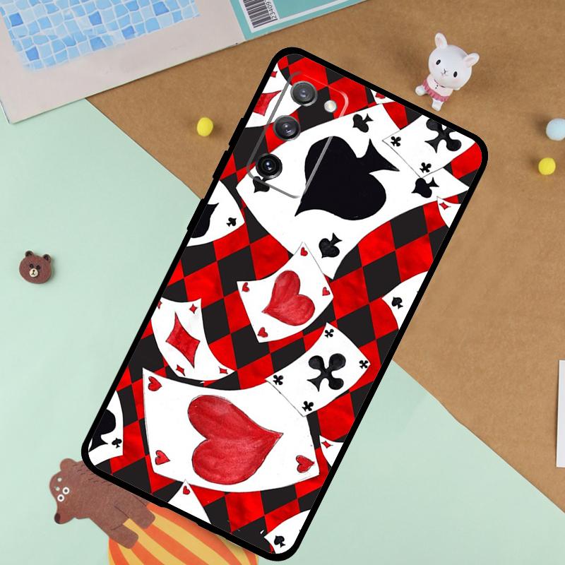 Мягкий чехол с рисунком игральных карт для покера для Samsung Galaxy S25 Ultra S9 S10 S20 FE S21 S22 S23 Plus S24 Ultra Чехол Funda