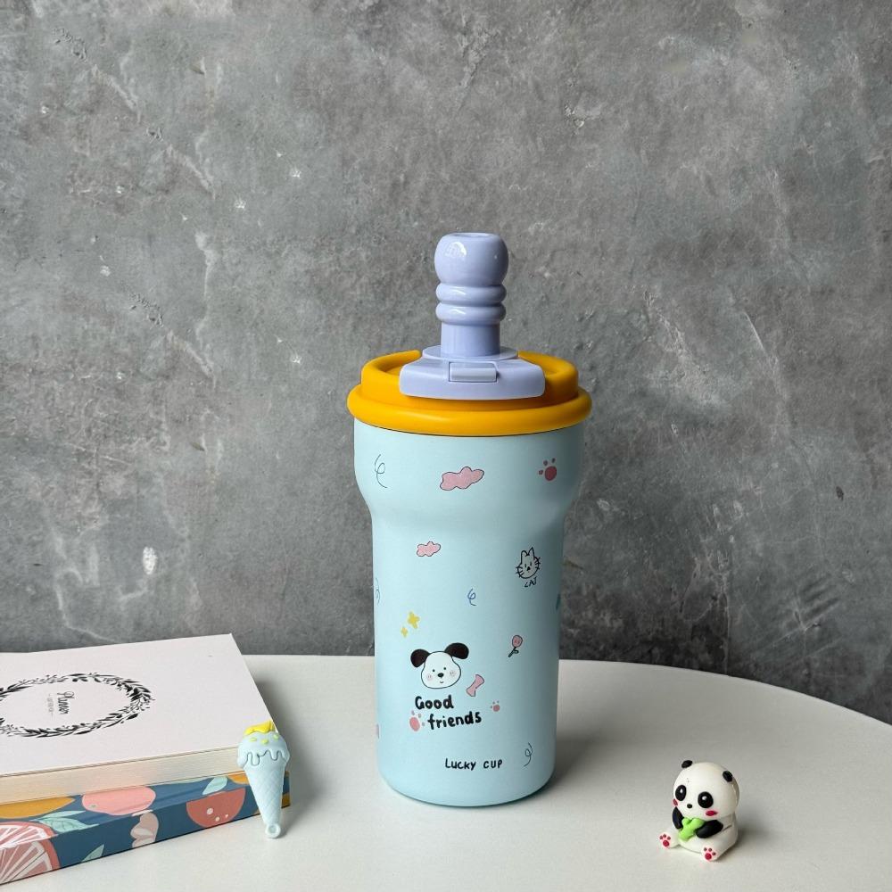 Cartoon Insulated Cup 600ml Water Mug Cute Vacuum Cup