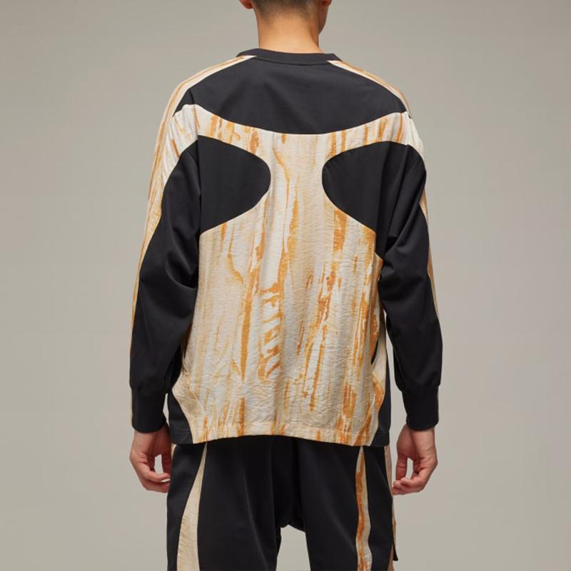 Футболка с длинным рукавом adidas Y-3 Rust Dye, многоцветная/черная, мужская, уличная одежда IR6256