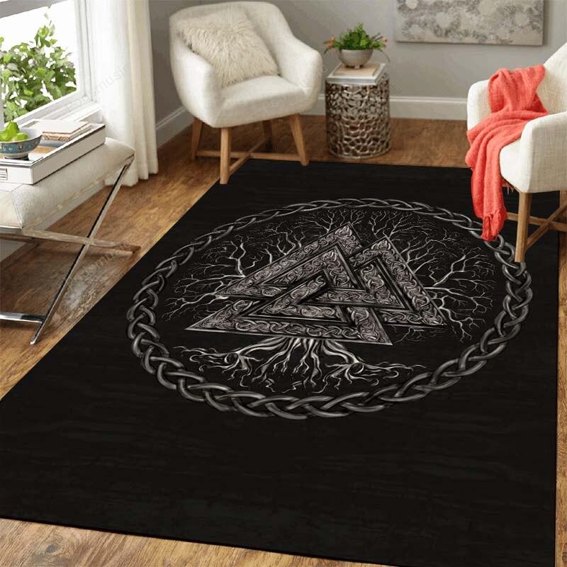 Мягкий ковер Viking Vegvisir Shield, ковер с черепом викингов, декоративный ковер для гостиной и спальни, кухонный коврик, ковер