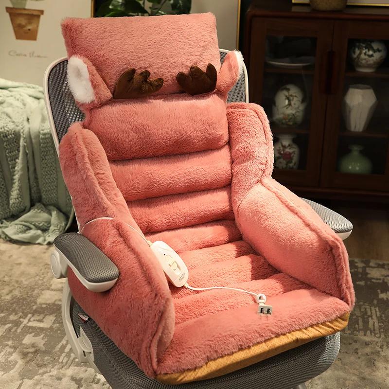 Chair One-piece Cushion Office Sedentary Butt Mat Student Seat Back Cushions Waist Support Chair Backrest Mat Home Decoration