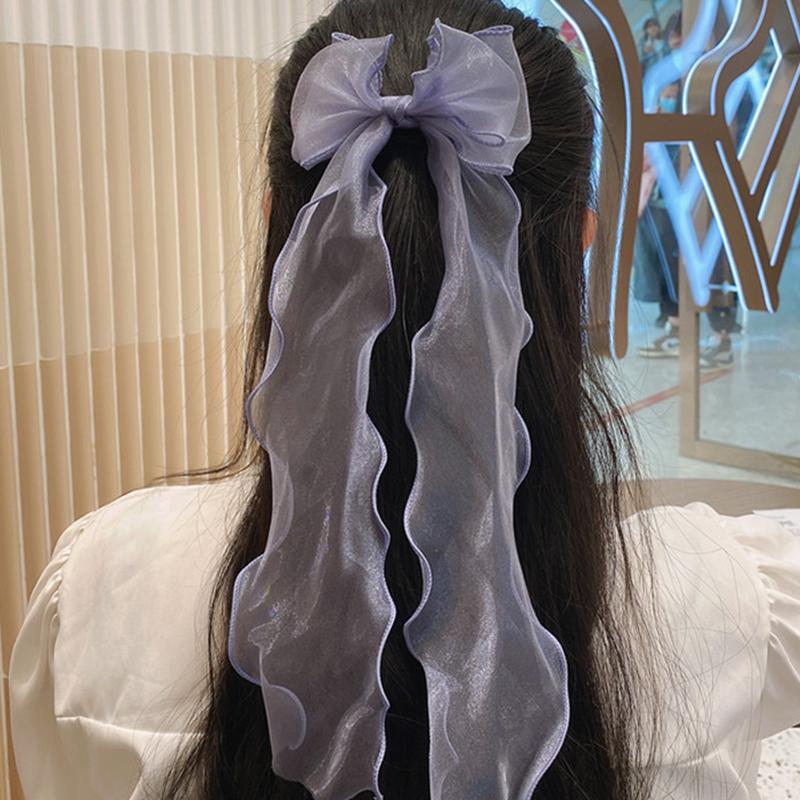 Темперамент Плед Бантик Лента Утконос Заколка для волос Лента Нежная повязка для волос Заколка для девочек