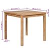VidaXL Garden Table 80x80x77 Cm Solid Teak Wood 44996