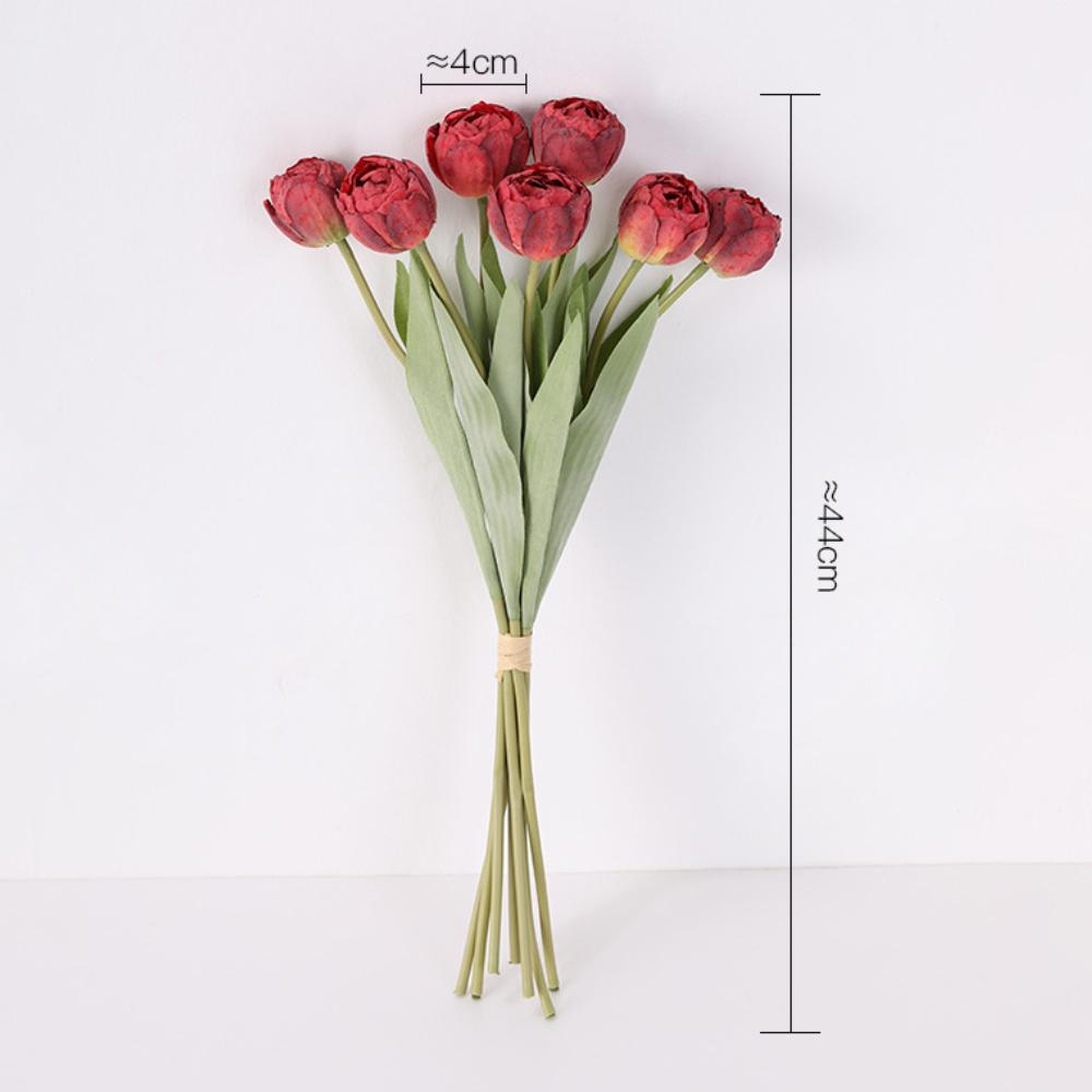 1 букет из 7 тюльпанов со стеблем, искусственные цветы, реалистичные искусственные цветы, шелковые цветы, свадебный букет, украшения для дома на вечеринку