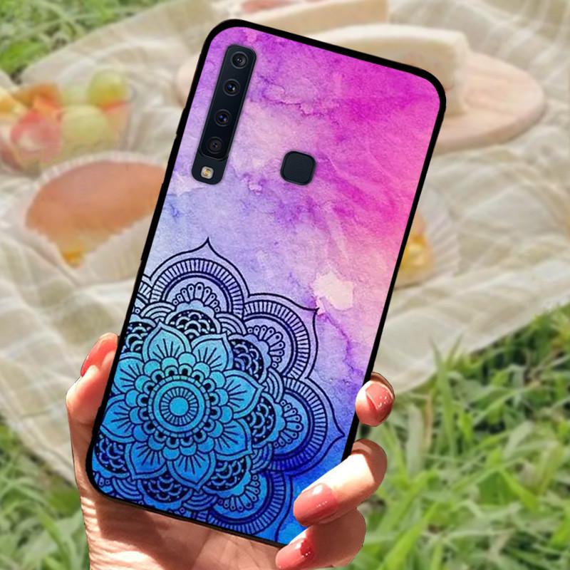 Для Samsung A9 2018 Чехол-крышка A7 2018 Силиконовый Мягкий Мраморный Черный Бампер Funda Coque для Samsung Galaxy A7 A9 2018 Защитный