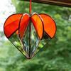 Colorful Heart Sun Catcher 3D Multi-Faceted Heart Hanging Ornament Stained Glass Rainbow Maker Window Decoration for Home Office Balcony Car