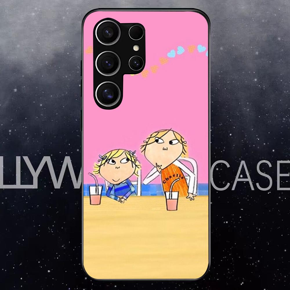 CHARLIE AND L-LOLA-A Phone Case For Samsung S25 Edge Ultra S23 S22 S21 S20 Ultra Plus S24 Fe A54 A53 A25 Glass Cover