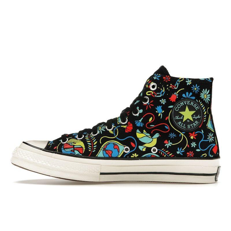 Converse Кроссовки унисекс Chuck 70 High Peace & Unity, разноцветные, черные, с блеском мака 172259C