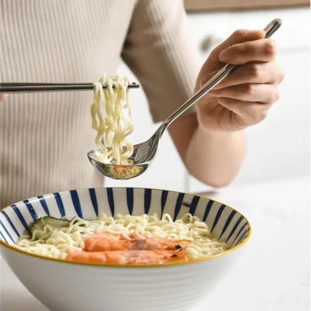 Утолщенная ложка из нержавеющей стали, серебряный половник для супа, креативная ложка для тушеного мяса в отеле, кухонные принадлежности