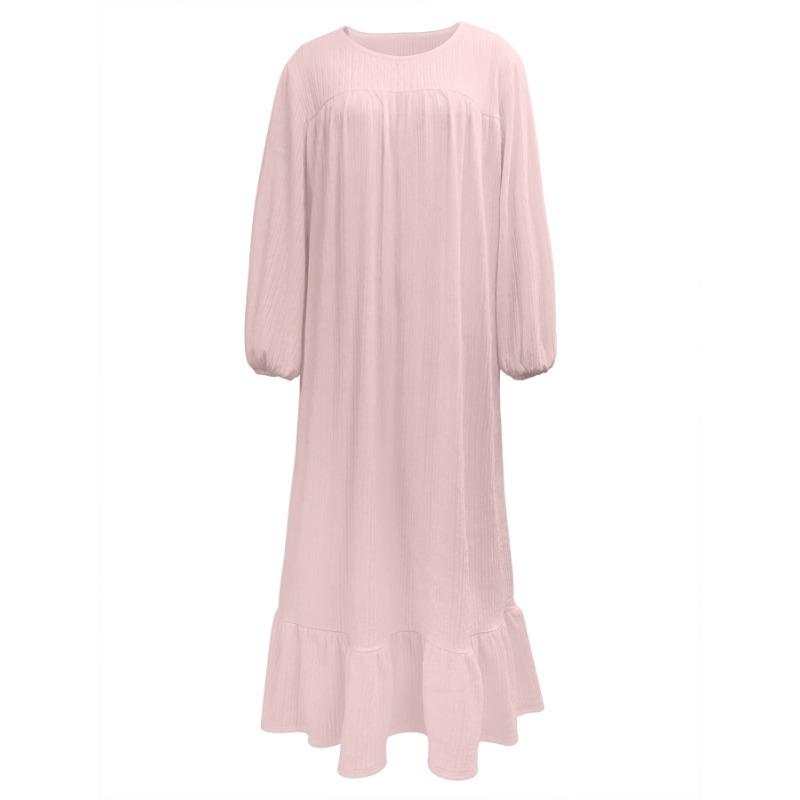 Женское весенне-осеннее модное винтажное длинное платье с длинными рукавами и оборками по подолу