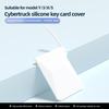 LUCKEASY for Tesla Model 3 Y Silicone Key Card Cover Model X Model S Cybertruck Key Card Holder Protector Case Car Accessories