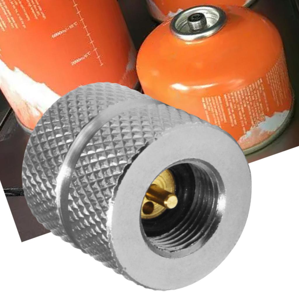 Screw Type Valve Canister Connector Cartridge Gas Nozzle Outdoor Camping Butane Stove Gas Refill Adapter Converter