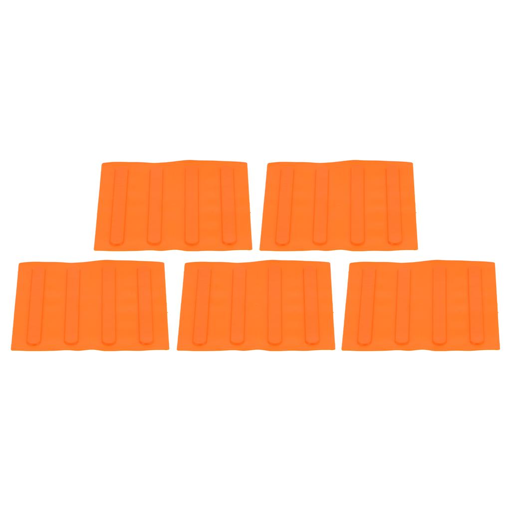 5шт резиновая дорожная кирпичная доска нескользящая напольная предупреждающая тактильная тротуарная плитка для слепых дорожек(полоса