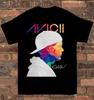 Коллекция Avicii Певец Короткий рукав Хлопок Черный Все размеры Унисекс Футболка Унисекс Футболка