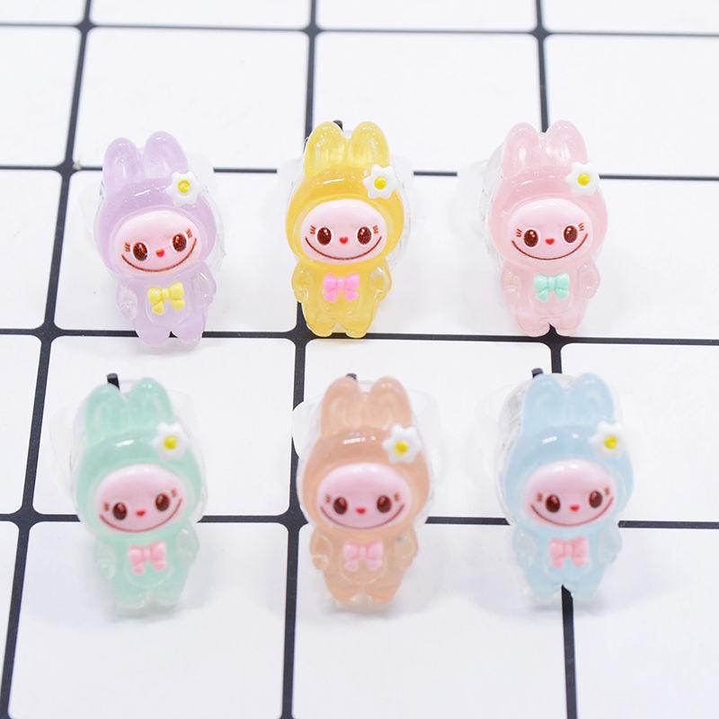 Switch Flashing Light Ring, Cute Children's Luminous Ring, Princess Night Light Small Gift