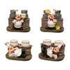 Salt & Peppers Bottle Holder Ornament Resin Chef Statue Decorative Ornament 2 Seasoning/Toothpick Bottle Resin Figurines