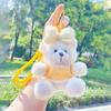 Colorful And Fun Ins Style Bowknot Plush Bear Keychain Lovely Hanging Ornament