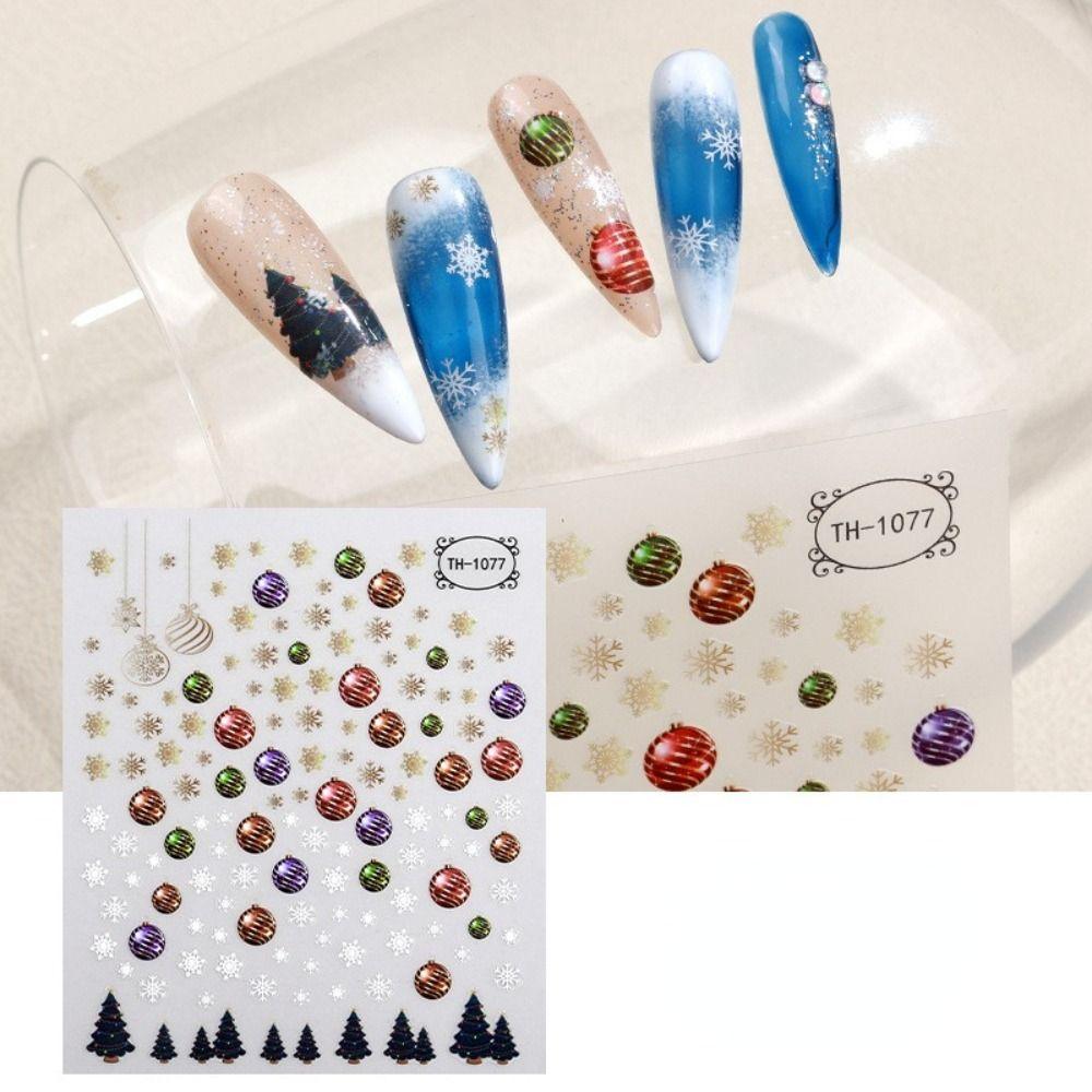 Claus Manicuring DIY Foils Nail Decals Nail Decoration Christmas Nail Sticker Nail Art Sticker