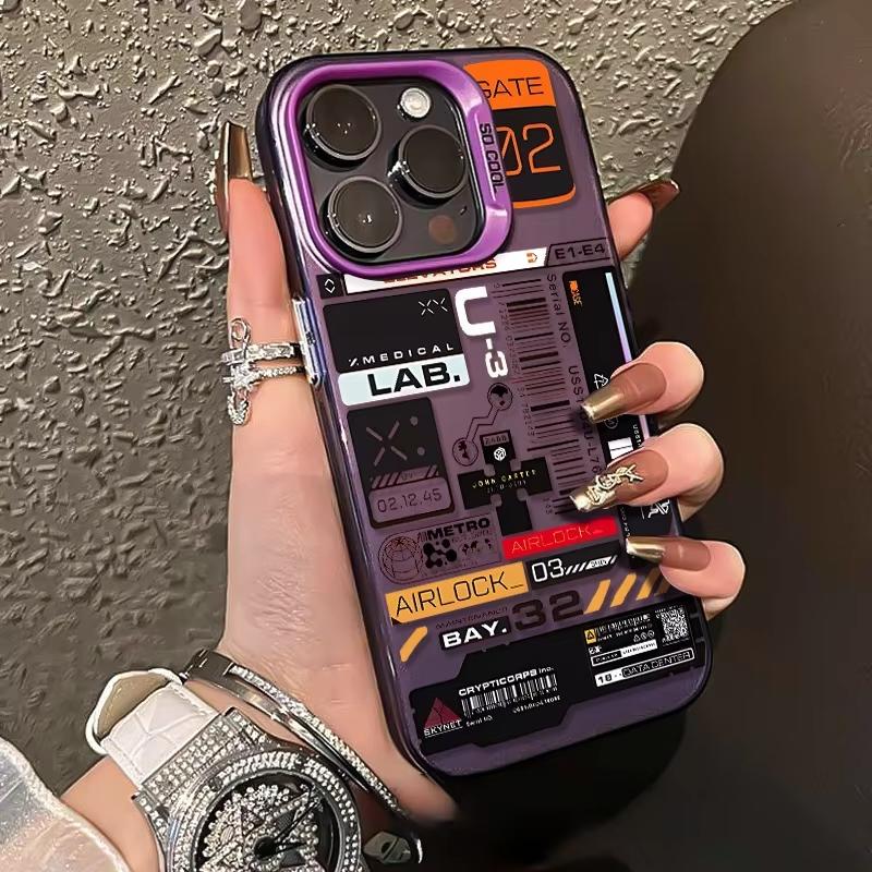 Fashion Label Pattern Print Phone Case For iPhone 17 16 11 15 14 13 12 Pro Max 16 Plus XS X XR 16E 17 Air Shockproof Back Cover