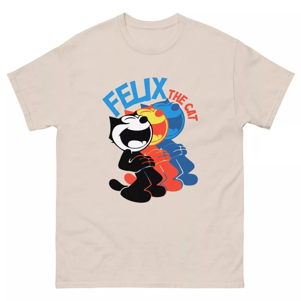 Felix The Cat Vintage Cartoon Graphic Sand Cotton All size AD03 Unisex T-Shirt