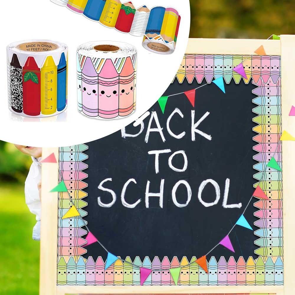 Cartoon Crayon Border Paper Paper Border Classroom Decors Handmade Crafts