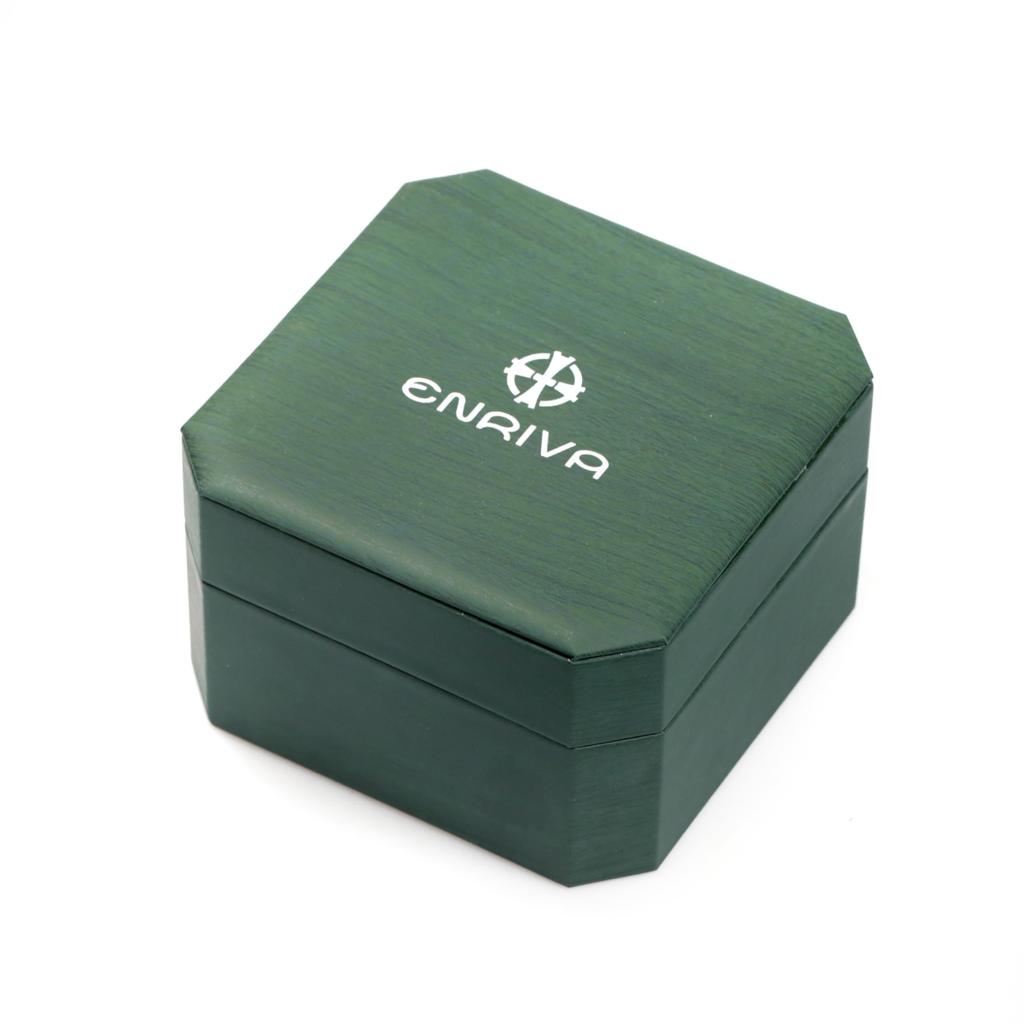 ENRIVA Men's 200m Water Resistant Diver Automatic Watch with Stainless Steel Band, Professional Japanese-Made Automatic Watch with Three Hands, Date