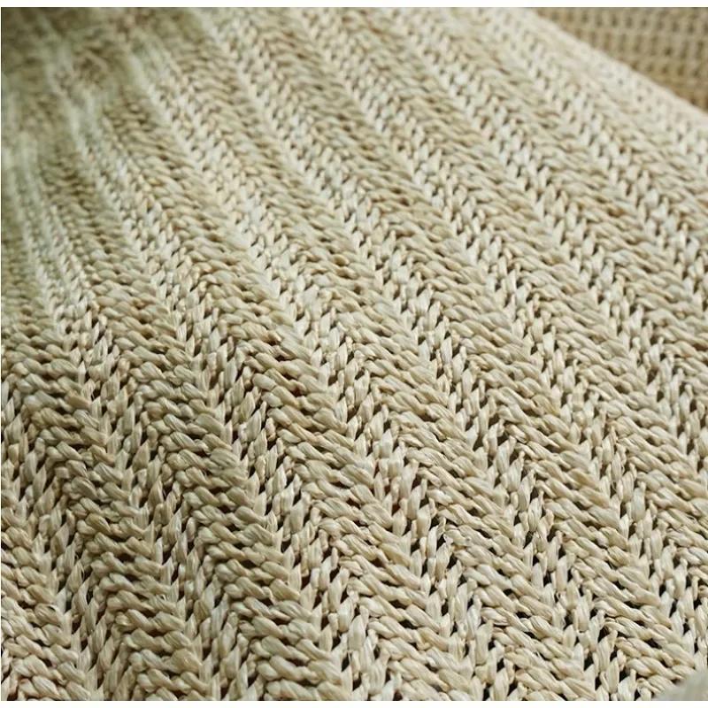 1 ярд экологически чистой полипропиленовой рафии тканой ткани дышащая ручная работа полипропиленовая соломенная ткань ручной вязки материал для пляжной соломенной сумки
