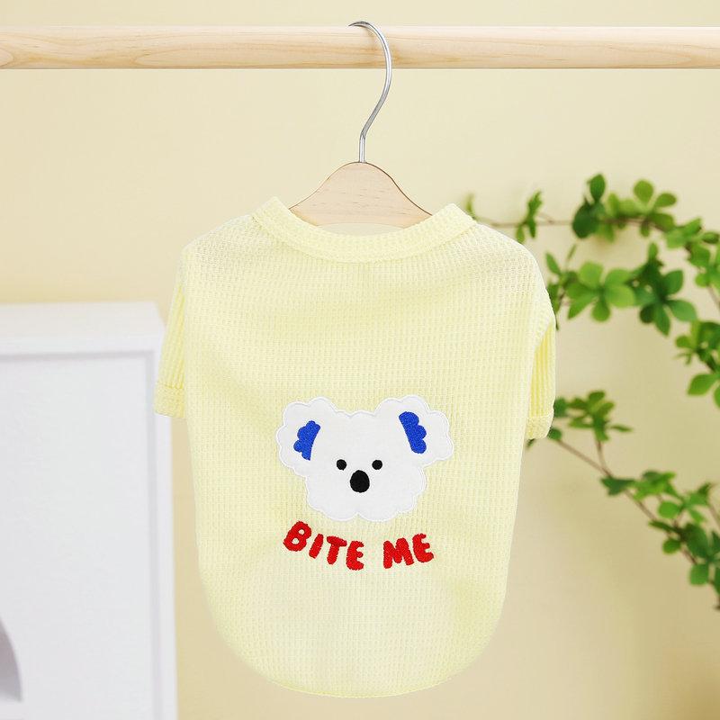 Cute Bear Puppy Vest Breathable Cool Dog Clothes for Small Medium Dog Cat T-Shirt Chihuahua French Bulldog Yorkies