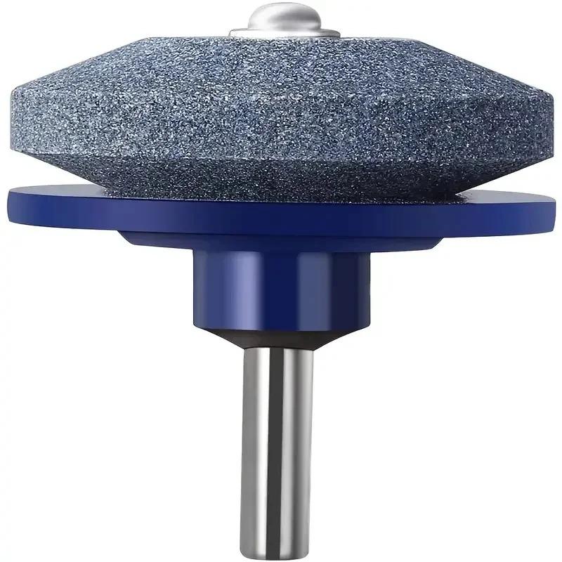 Профессиональная электрическая точилка для лезвий газонокосилки - Прецизионная заточка с двойным точильным камнем и абразивной головкой для садового инструмента