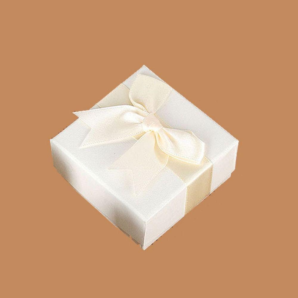 Белый брелок брошь упаковка для хранения бант ювелирные изделия упаковка коробка новые кольца ожерелья коробки