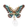 Брошь-бабочка Женская Мода Темперамент Микробриллианты Красочная Корсажная Брошь Пальто Джемпер Платье Булавки Застежка для Шали Брошь Ювелирные Изделия
