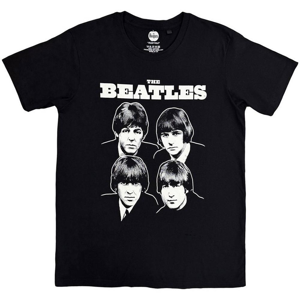 The Beatles Unisex Adult Black & White Band T-Shirt
