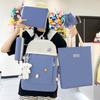 School Bag New Canvas Campus Backpack Five-piece Set Simple and Versatile Junior High School School Bag Multi-functional Casual Girls Backpack
