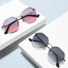 Vintage Gradient Sunglasses For Women Designer Sun Glasses Uv400 Polygonal Travel Driving Shades