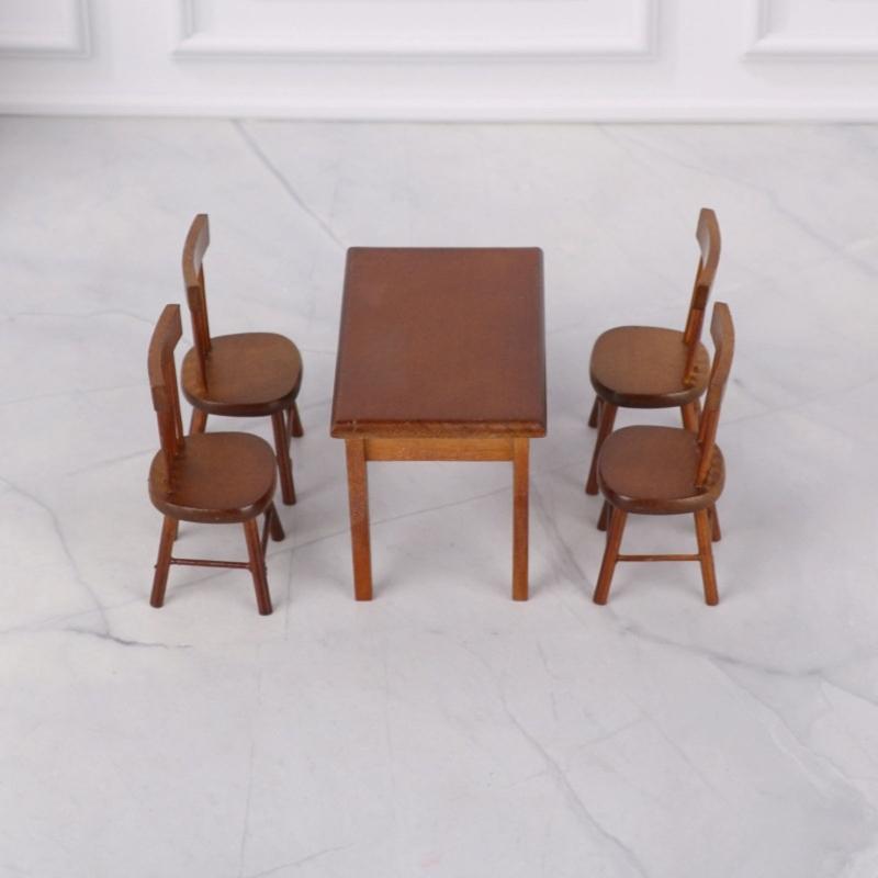Small Dining Seat For Dollhouses Figures Flexible Wood Figure Furniture Enduring Design