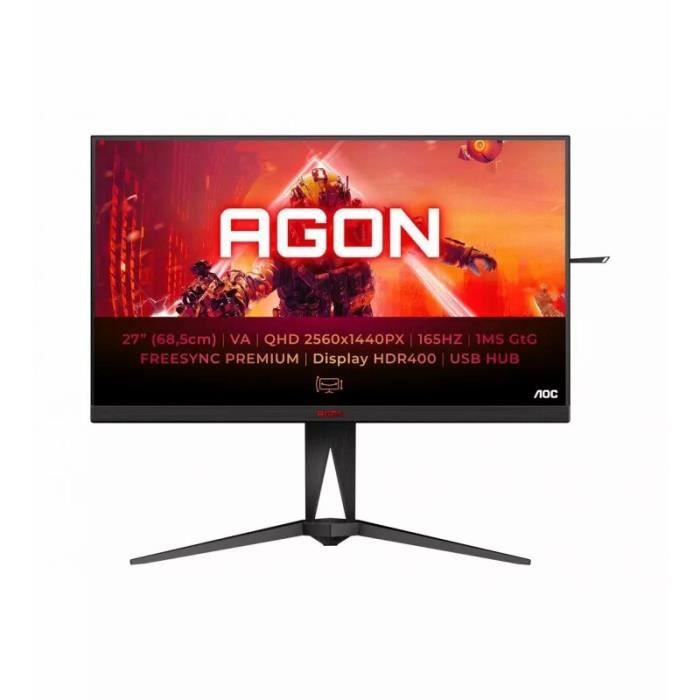 Écran PC - AOC - AG275QXN/EU - 27 Pouces - 2560 X 1440 - 1 Ms - IPS - FreeSync